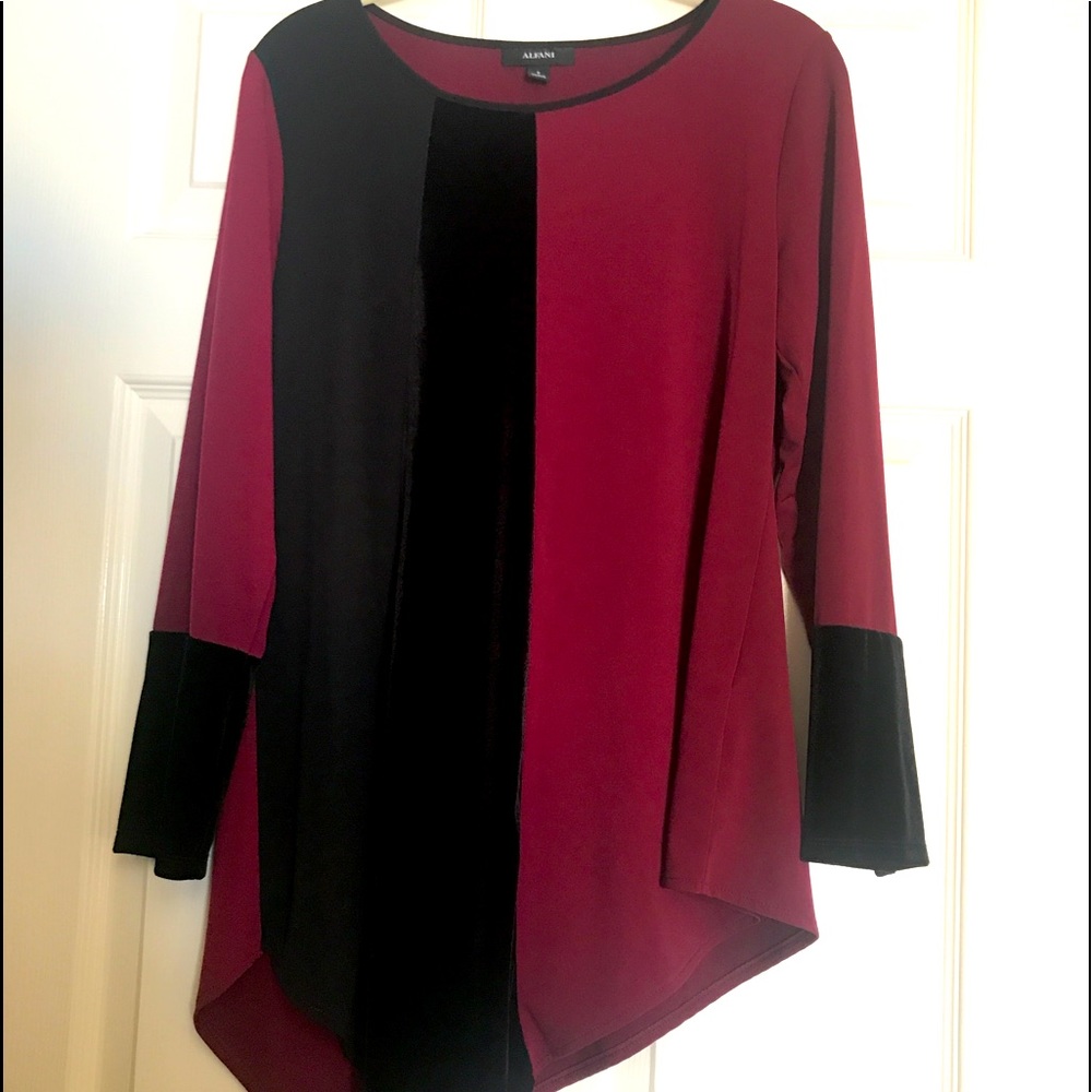 Alfani - black velvet/ burgundy